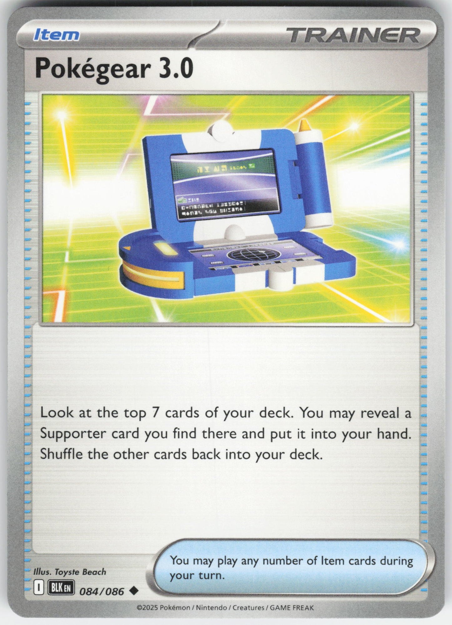 Pokegear 3.0 Uncommon SV: Black Bolt 084/086 NM