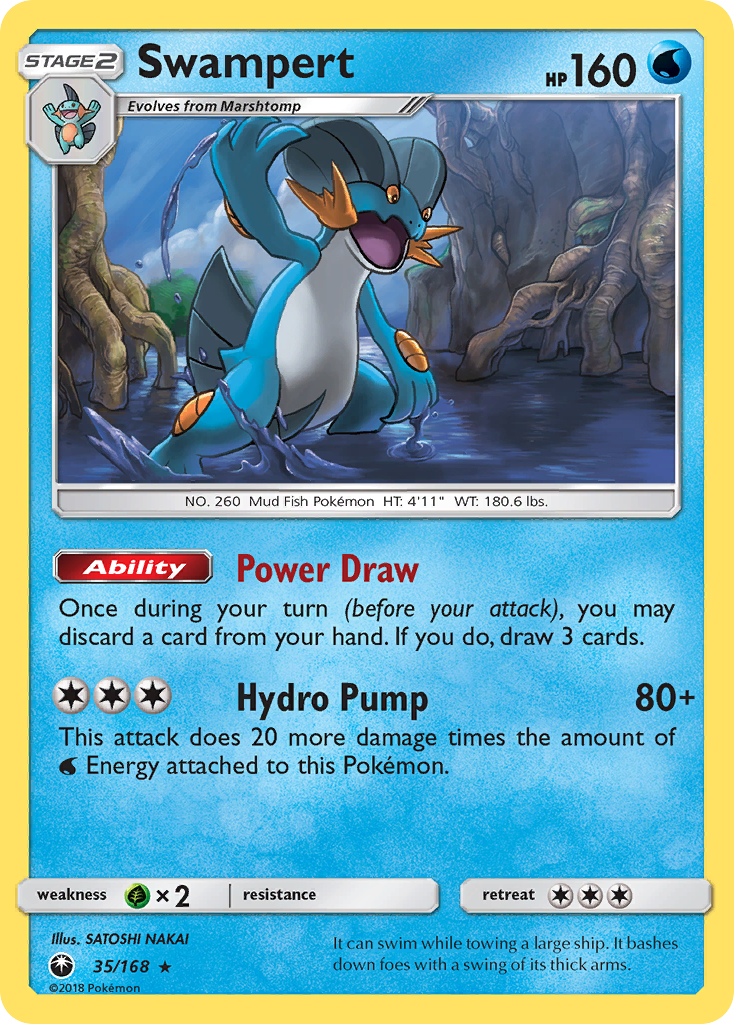 Swampert 35/168 Rare Reverse Holo Celestial Storm NM/LP