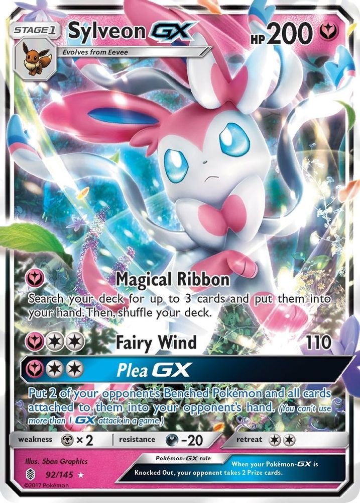 Sylveon GX 92/145 Ultra Rare Guardians Rising Holo NM/M
