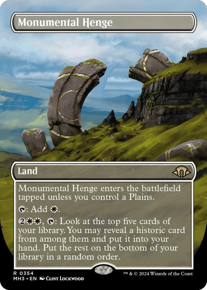 Monumental Henge (Borderless) 354 Rare Modern Horizons 3 Foil NM/M