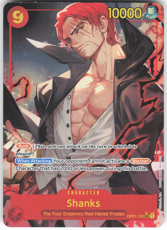 Shanks () (Alternate Art) SEC Premium Booster -The Best- OP01-120 NM