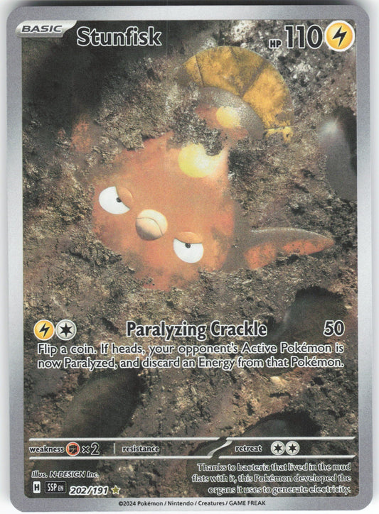 Stunfisk - Illustration Rare SV08: Surging Sparks 202/191 NM