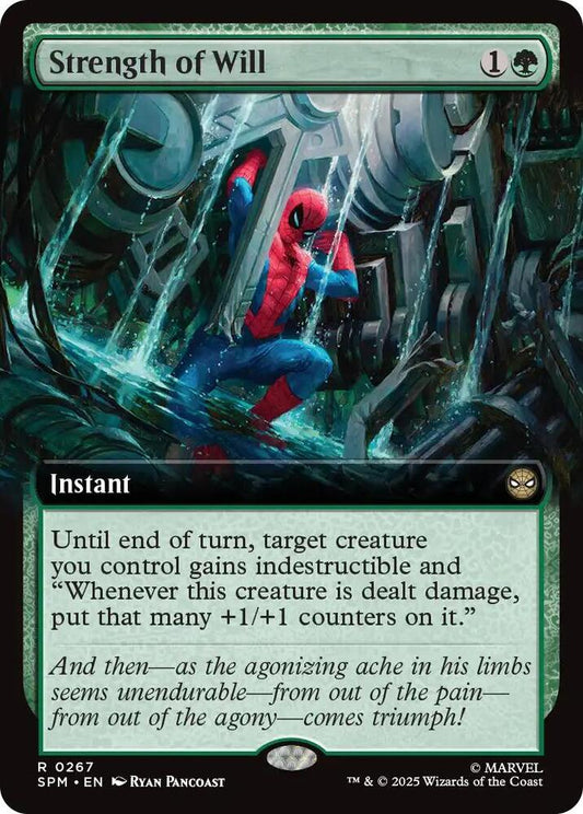 Strength of Will (Extended Art) 267 Foil Rare Marvel's Spider-Man NM/M