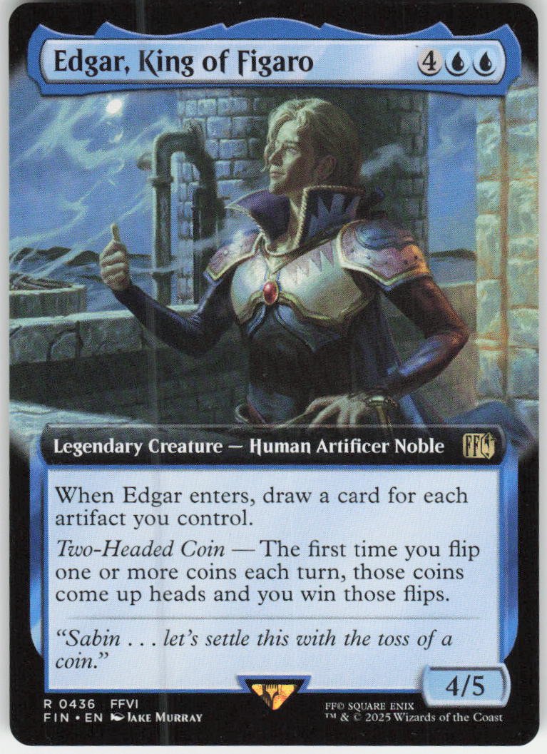 Edgar, King of Figaro (Extended Art) R FINAL FANTASY 436 NM