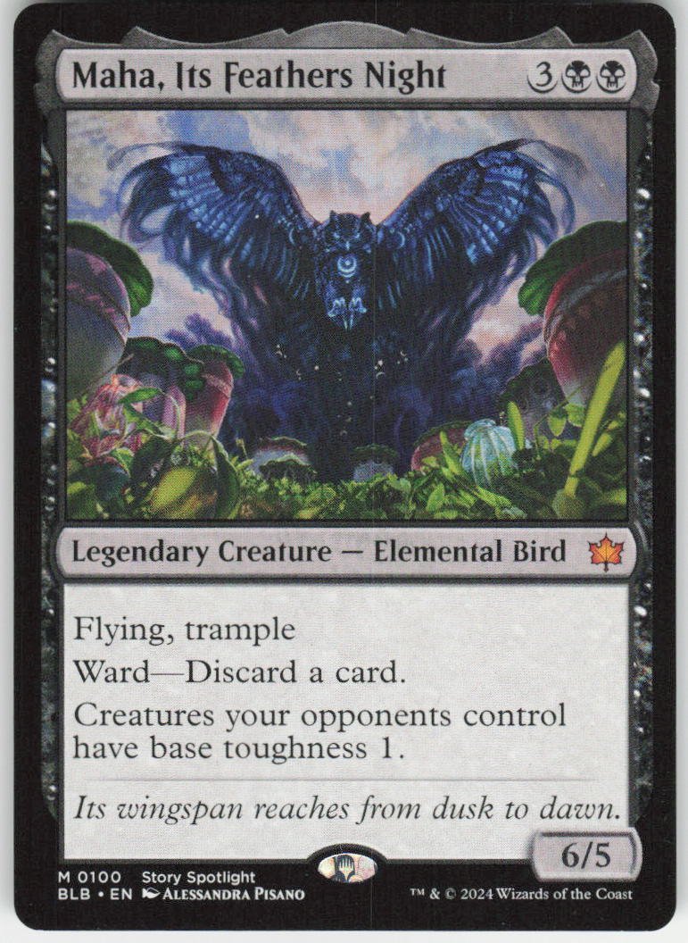 Maha, Its Feathers Night M Bloomburrow 100 NM