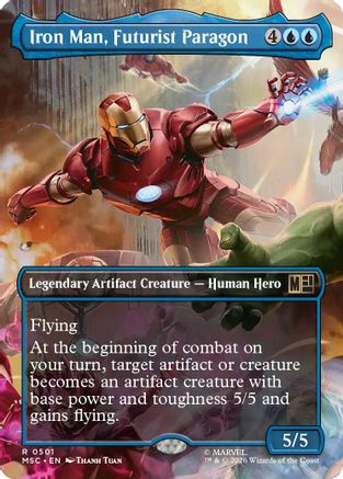 Iron Man, Futurist Paragon (Borderless) 501 Commander: Marvel Super Heroes NM/M