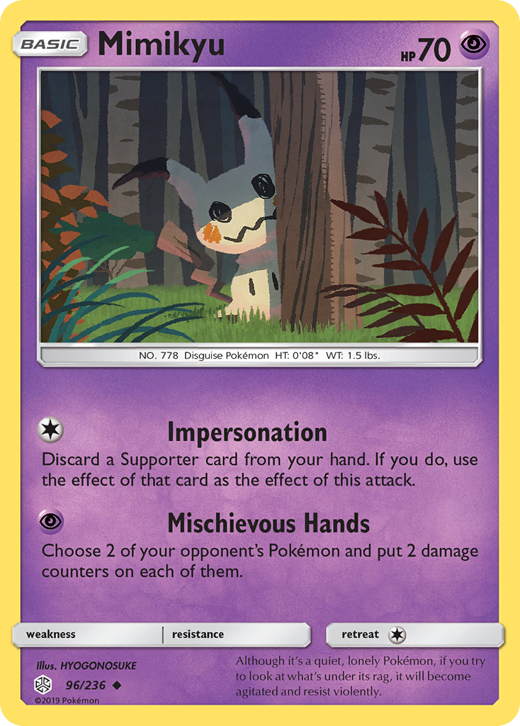 Mimikyu 96/236 Uncommon Cosmic Eclipse NM/M