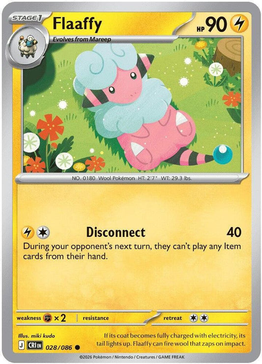 Flaaffy 028/086 Common Reverse Holo Chaos Rising NM/M