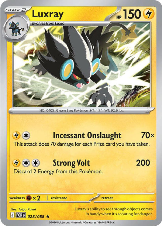 Luxray 028/088 Rare Holo Perfect Order NM/M