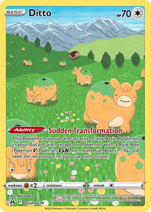 Ditto GG22/GG70 Trainer Gallery Rare Crown Zenith Galarian Gallery Holo NM/M