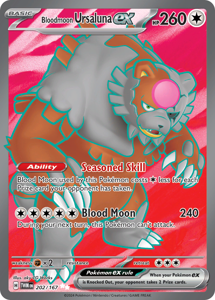 Bloodmoon Ursaluna ex 202/167 Ultra Rare Twilight Masquerade NM/M