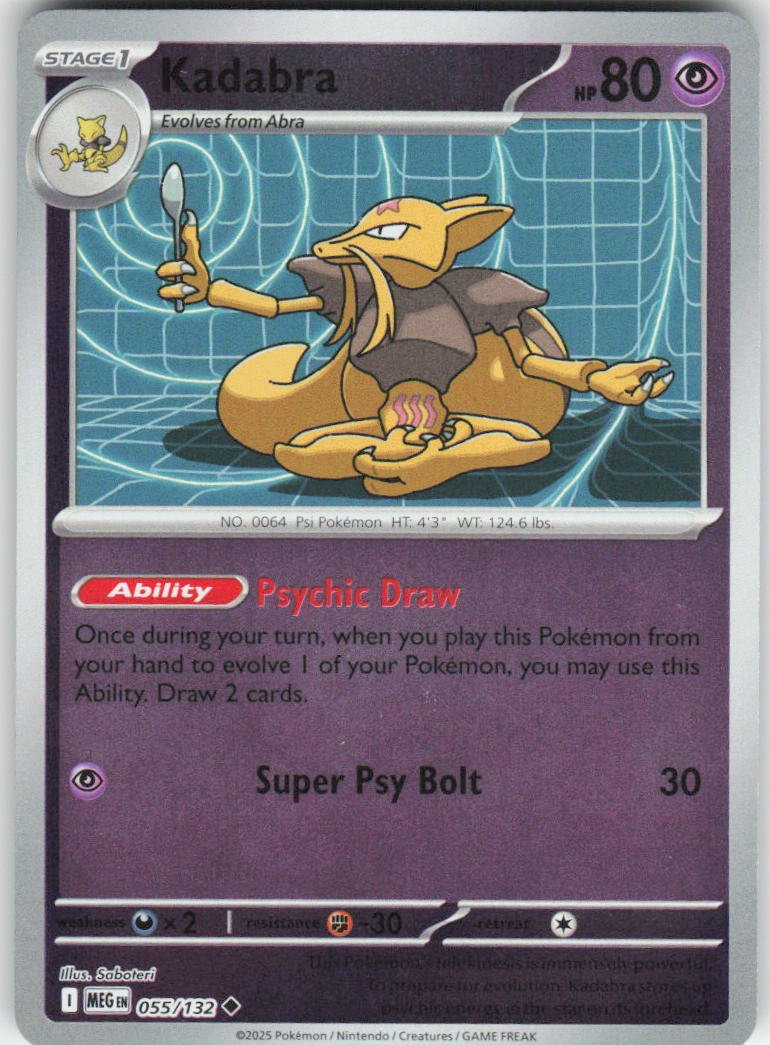 Kadabra Uncommon ME01: Mega Evolution 055/132 NM