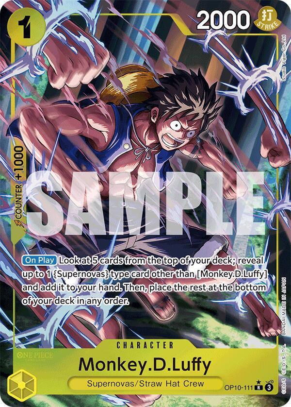 Monkey.D.Luffy (111) (Parallel) OP10-111 Rare Royal Blood NM/M