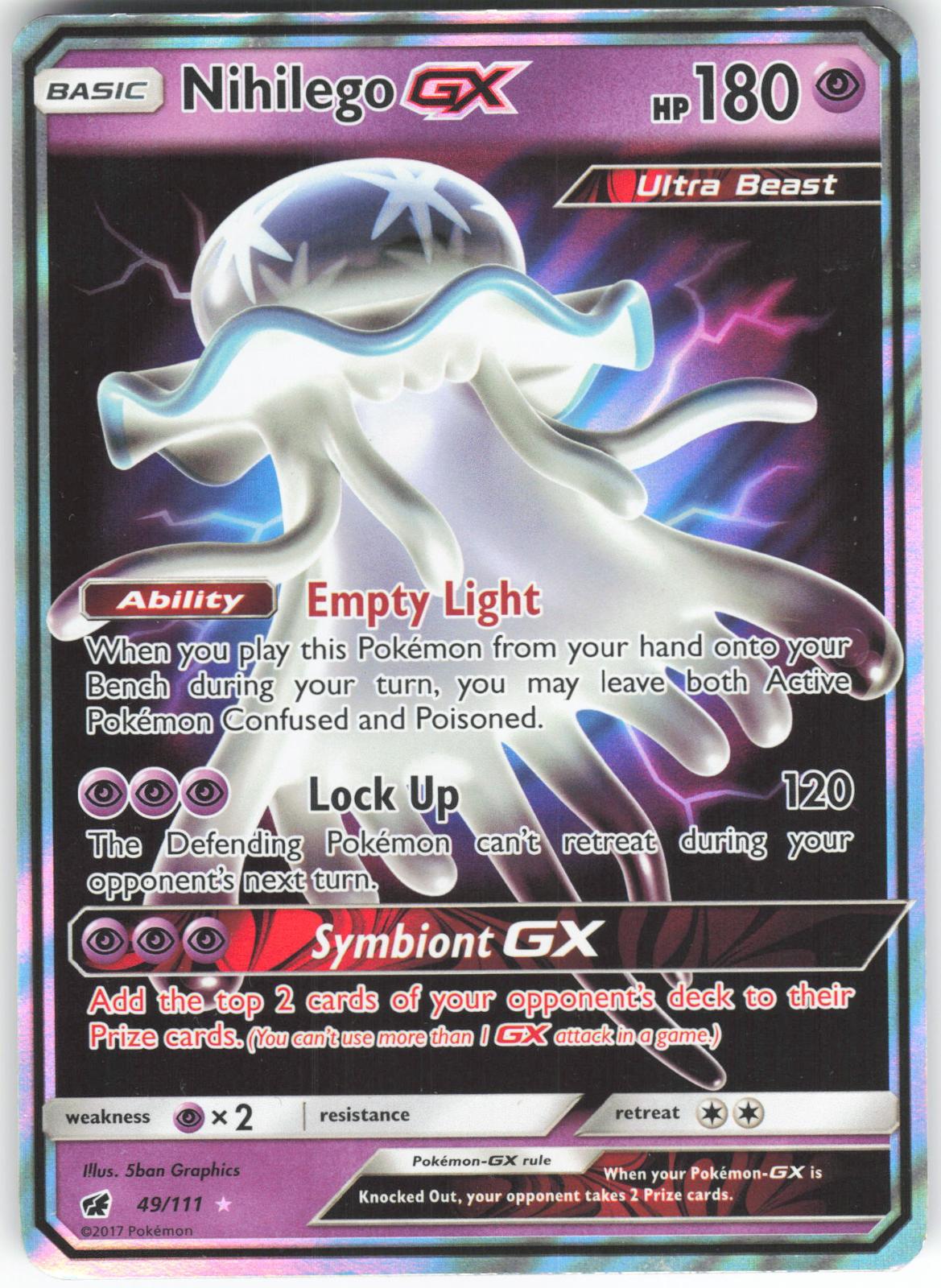 Nihilego GX 49/111 GX Rare Crimson Invasion Holo LP