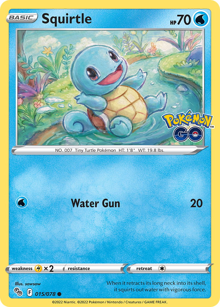 Squirtle 015/078 Common Pokemon GO NM/M