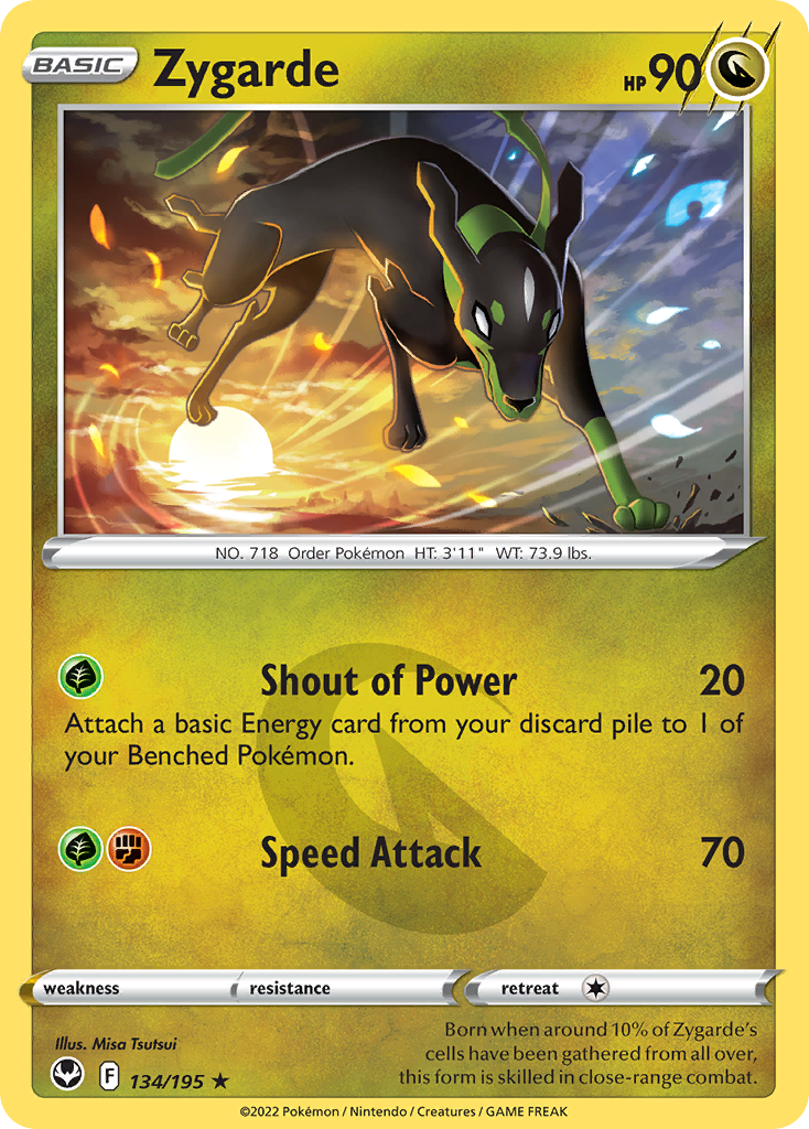 Zygarde 134/195 Rare Silver Tempest NM/LP