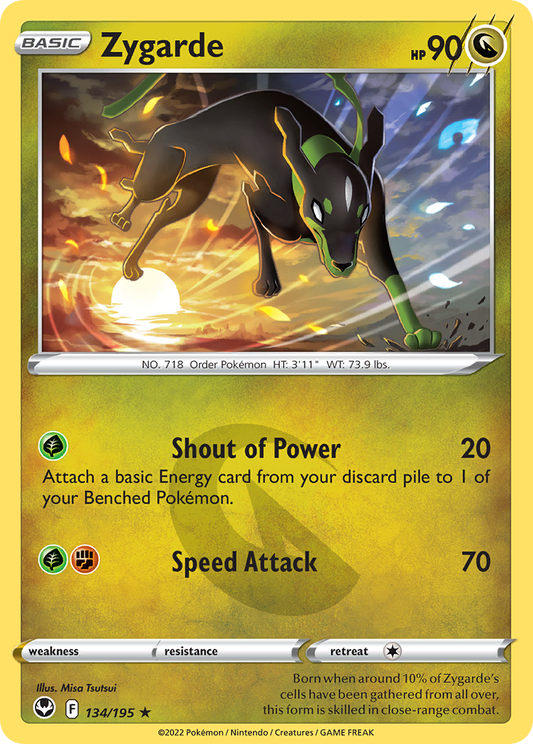 Zygarde 134/195 Rare Silver Tempest NM/LP