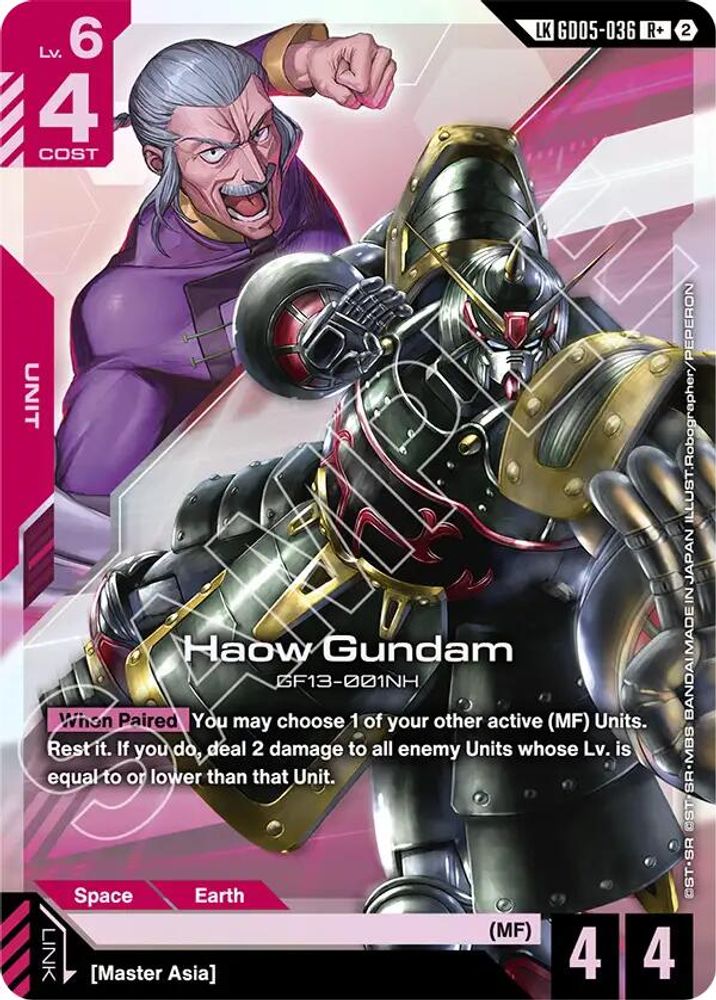Haow Gundam (R+) (Link Rare) GD05-036 R+ Freedom Ascension NM/M