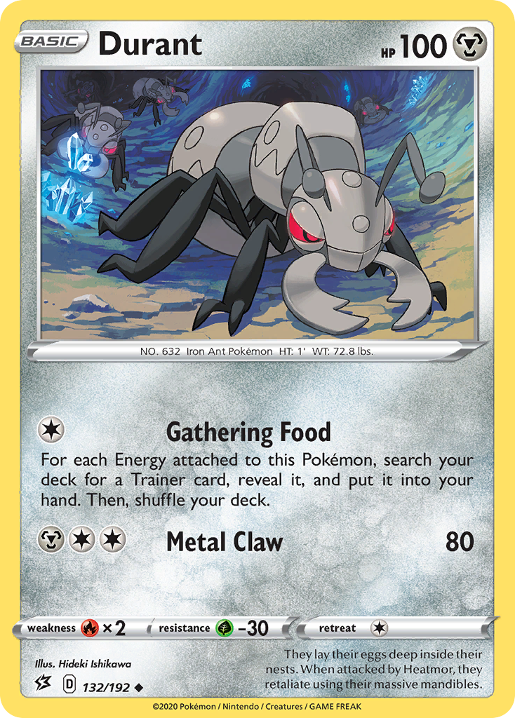Durant 132/192 UnCommon Reverse Holo Reverse Holo Rebel Clash NM/LP