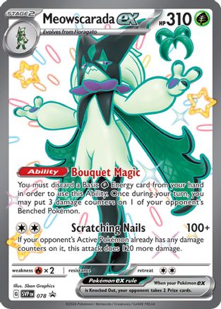 Meowscarada ex 078 Promo Scarlet & Violet Promo Holo NM/M
