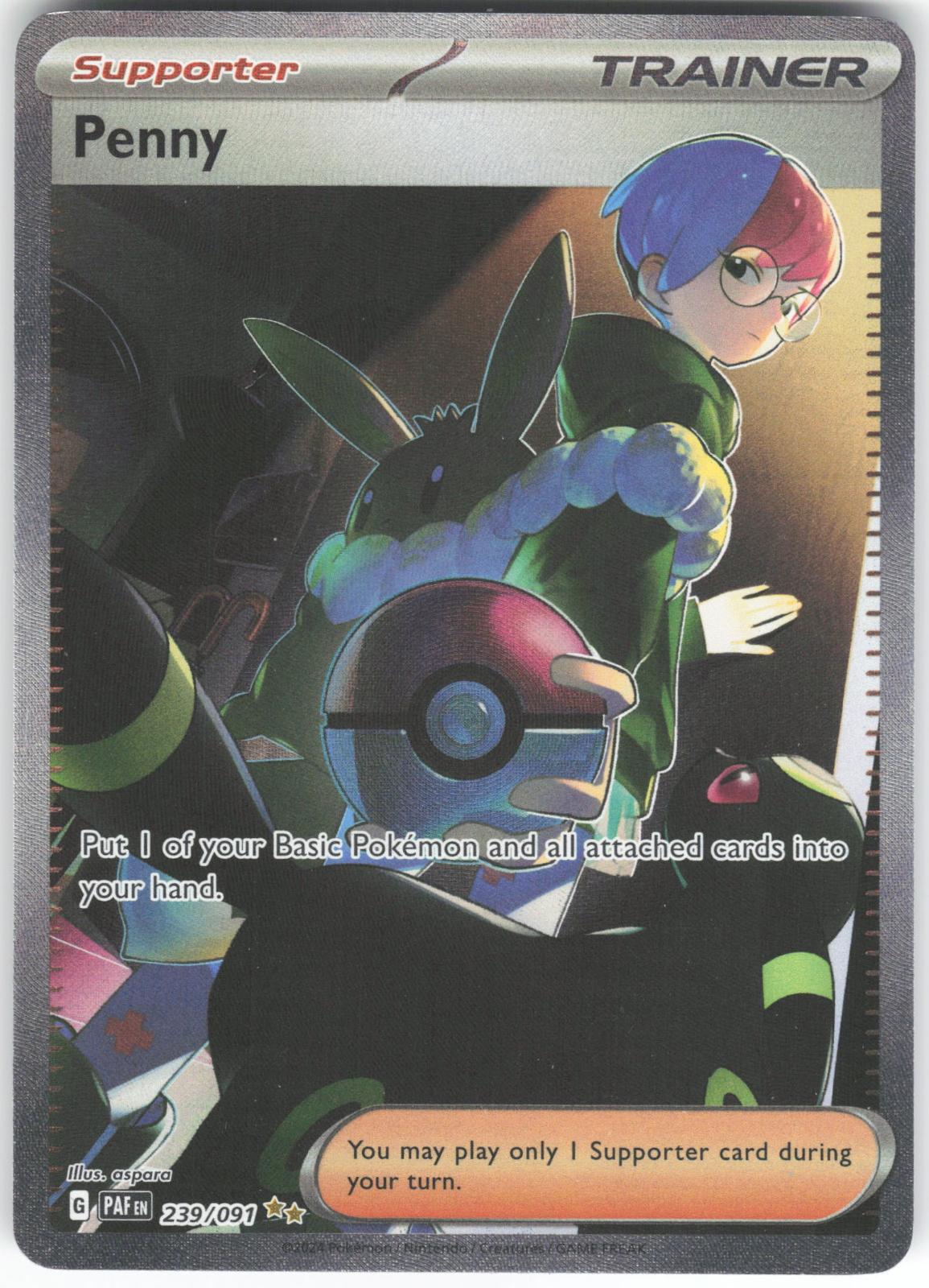 Penny 239/091 Special Illustration Rare Paldean Fates LP