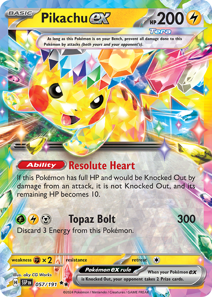 Pikachu ex 057/191 Double Rare Surging Sparks NM/M