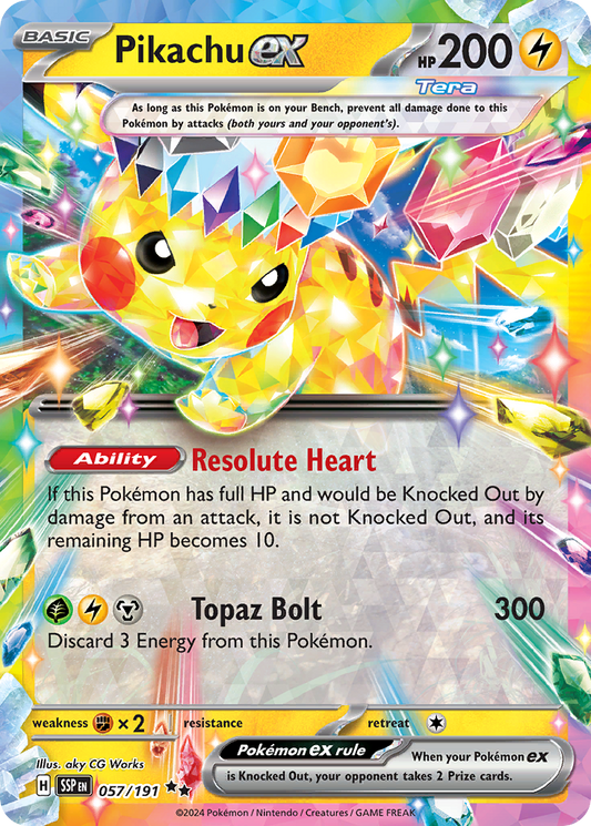 Pikachu ex 057/191 Double Rare Surging Sparks NM/M