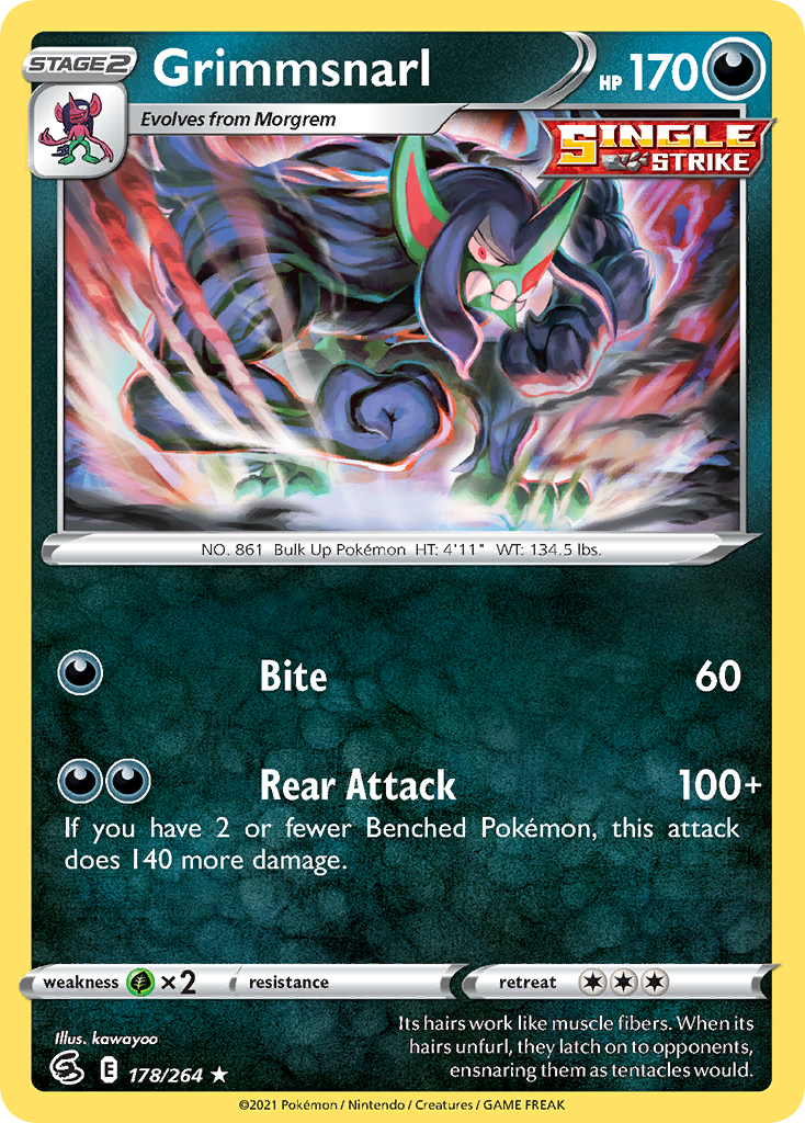 Grimmsnarl 178/264 Rare Fusion Strike Holo NM/LP