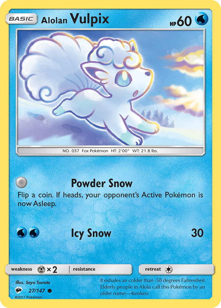 Alolan Vulpix 27/147 Common Burning Shadows NM/M