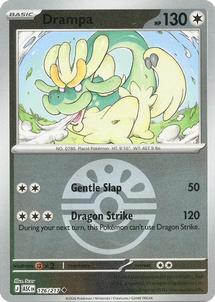 Drampa (Friend Ball) 176/217 Uncommon Reverse Holo Ascended Heroes NM/M