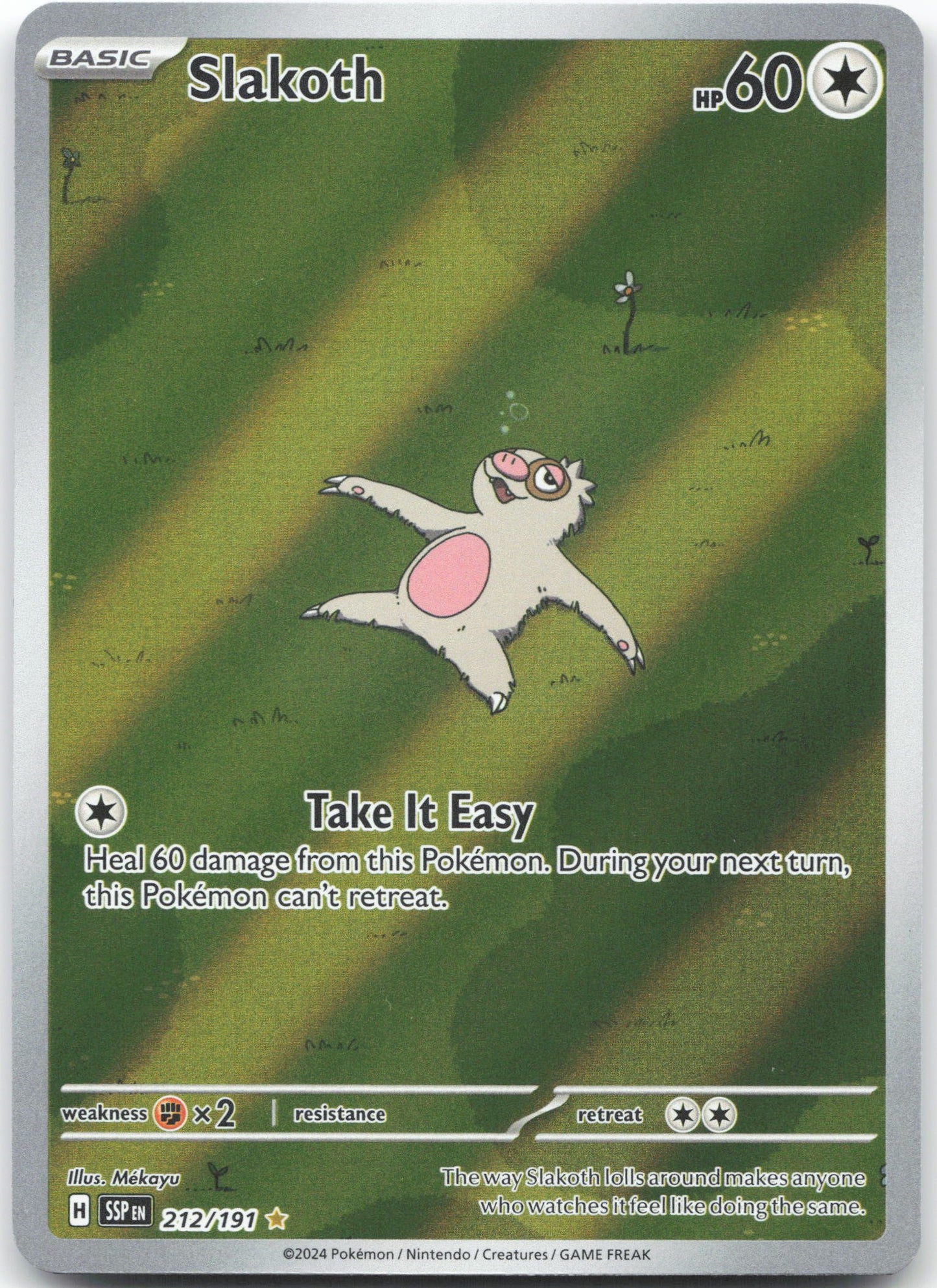 Slakoth - Illustration Rare SV08: Surging Sparks 212/191 NM