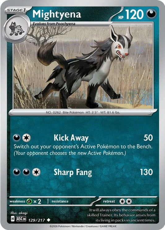 Mightyena 129/217 Uncommon Ascended Heroes NM/M