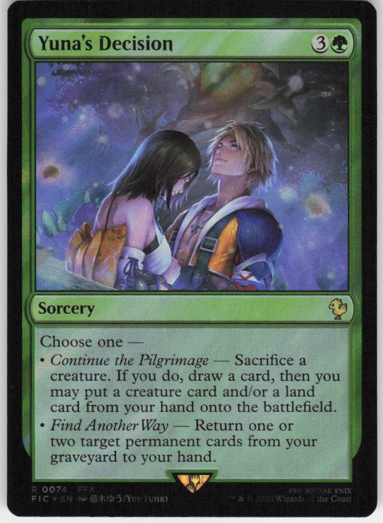 Yuna's Decision (Surge Foil) R Commander: FINAL FANTASY 74 NM