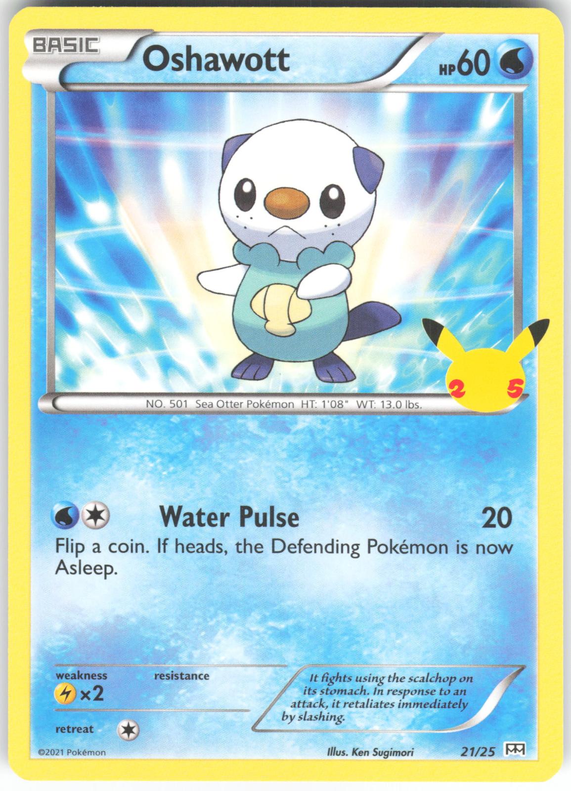Oshawott 021/025 Promo McDonald's 25th Anniversary Promos NM/LP