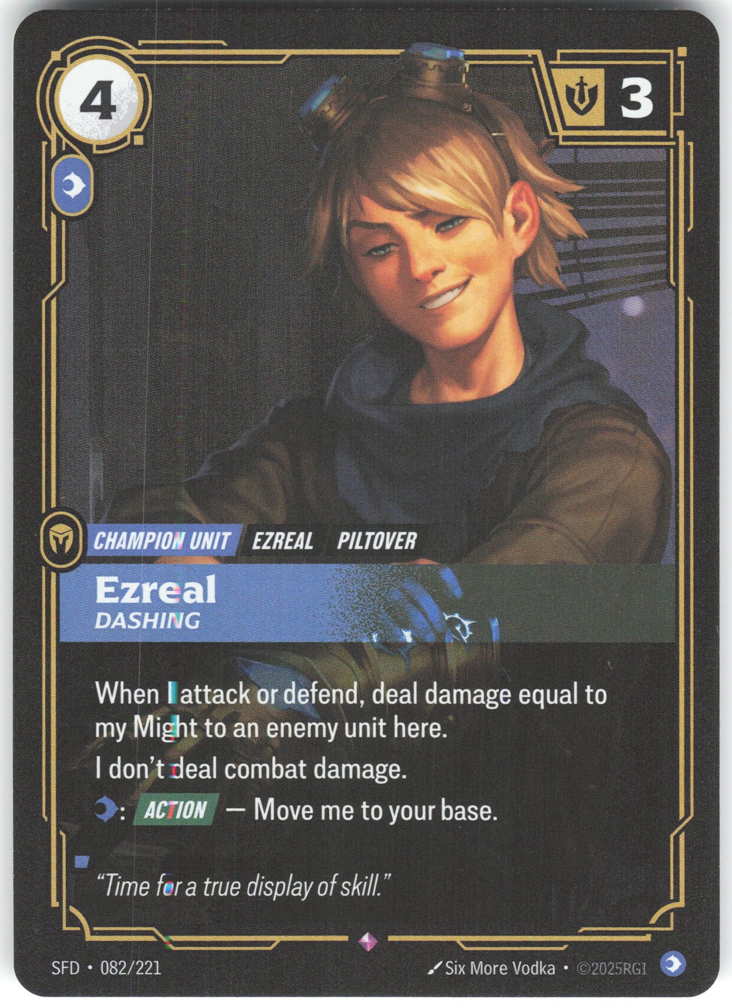 Ezreal - Dashing Rare Spiritforged 082/221 NM