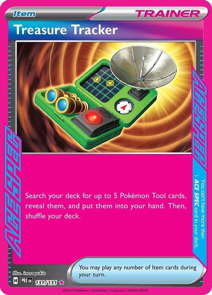 Treasure Tracker 131/131 ACE SPEC Rare Prismatic Evolutions Holo NM/M