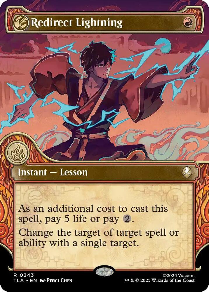Redirect Lightning (Showcase) 343 Rare Avatar: The Last Airbender Foil NM/M