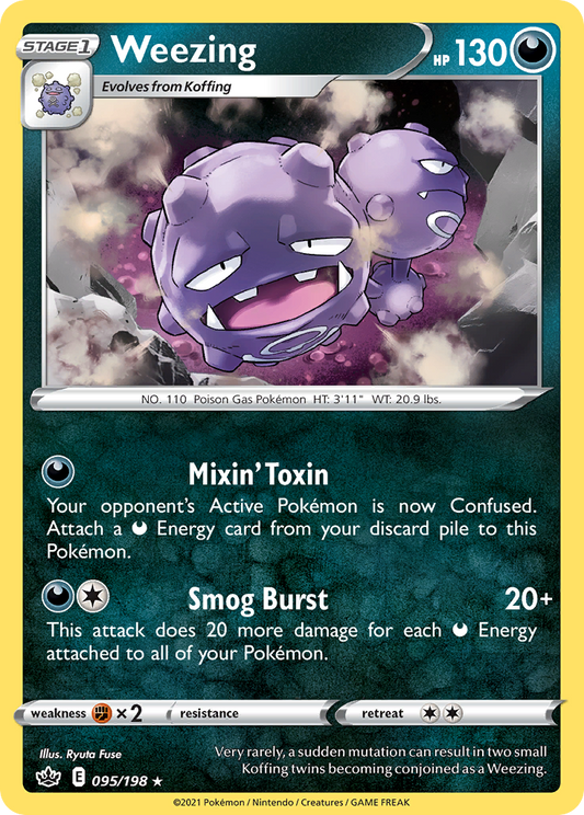 Weezing 095/198 Rare Reverse Holo Chilling Reign NM/LP
