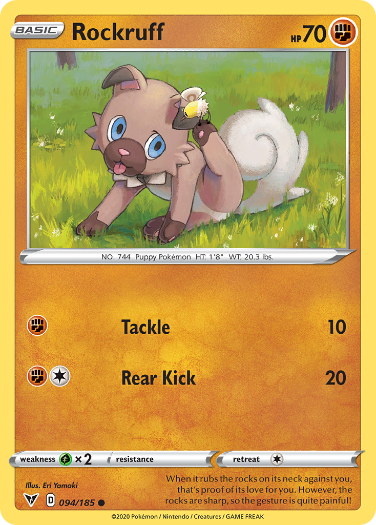 Rockruff 094/185 Common Vivid Voltage NM/LP