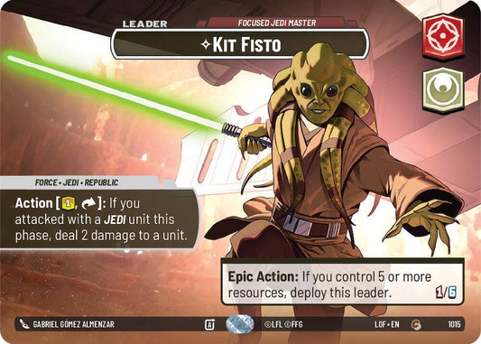 Kit Fisto - Focused Jedi Master (Showcase) 1015 Foil Legends of the Force NM/M
