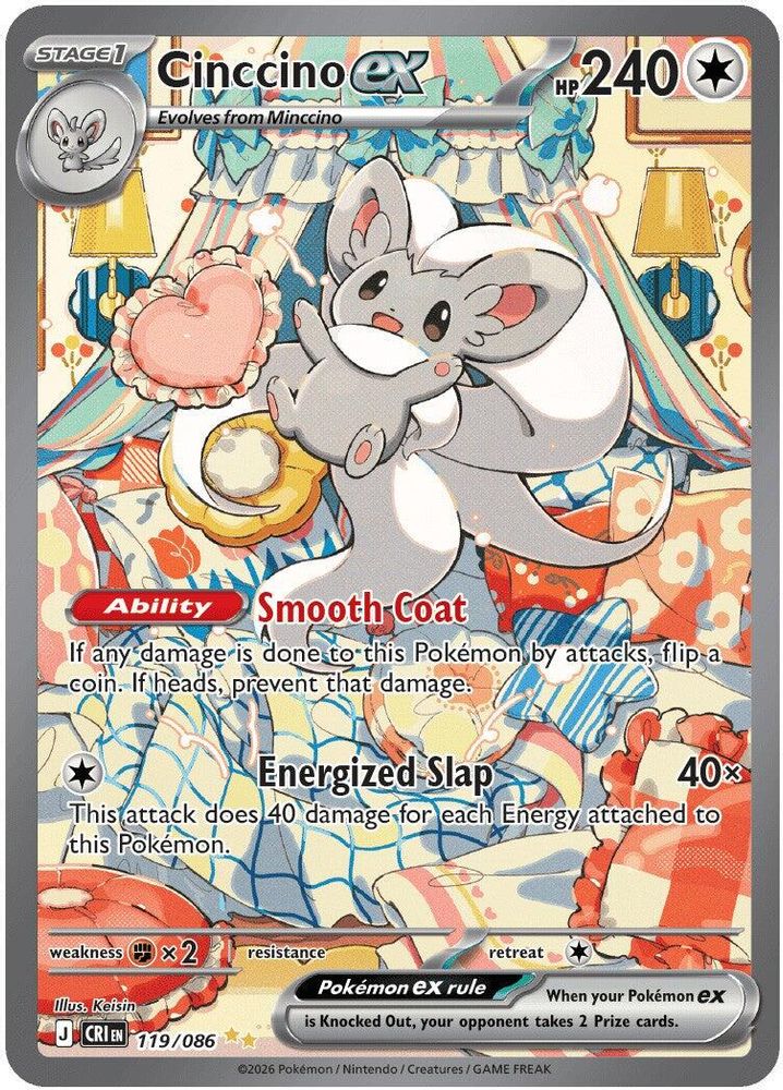 Cinccino ex 119/086 Special Illustration Rare Chaos Rising Holo NM/M