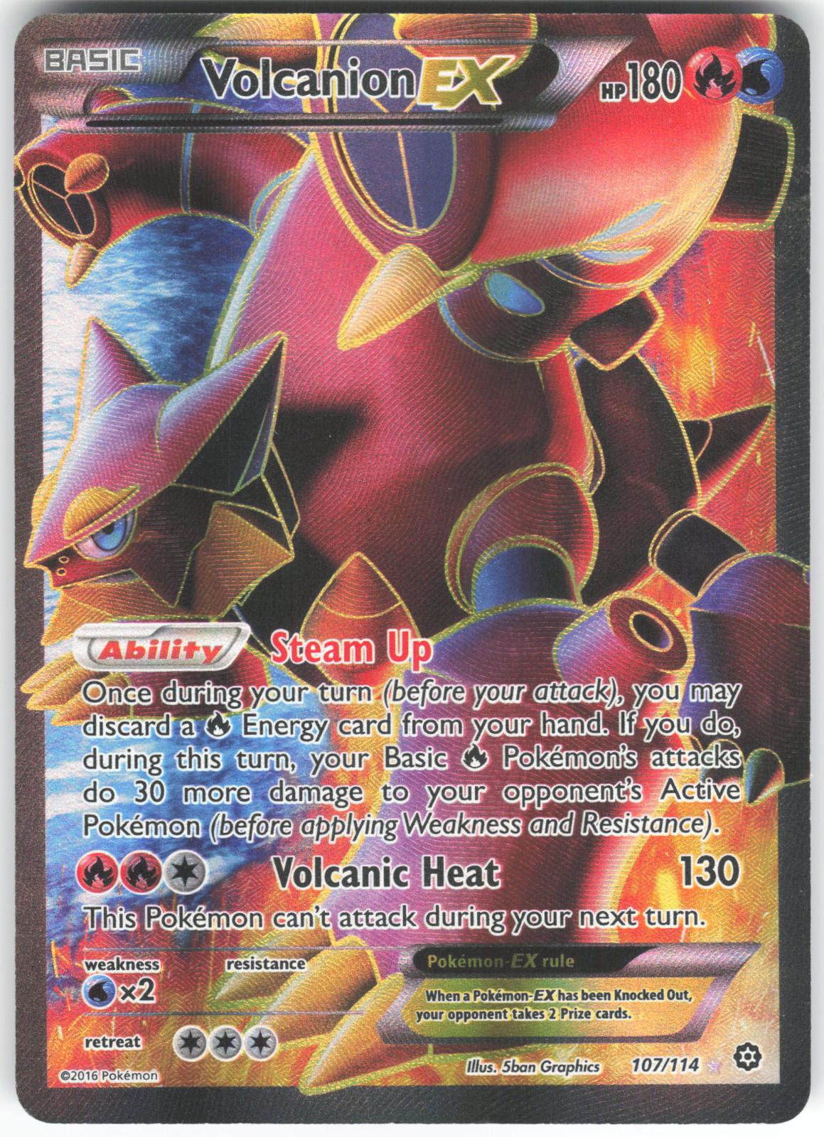 Volcanion EX 107/114 Ultra Rare Steam Siege DMG