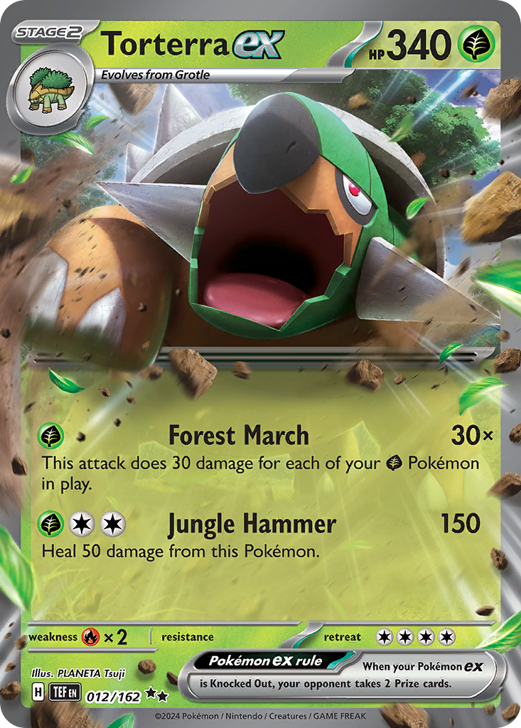 Torterra ex 012/162 Double Rare Temporal Forces NM/M
