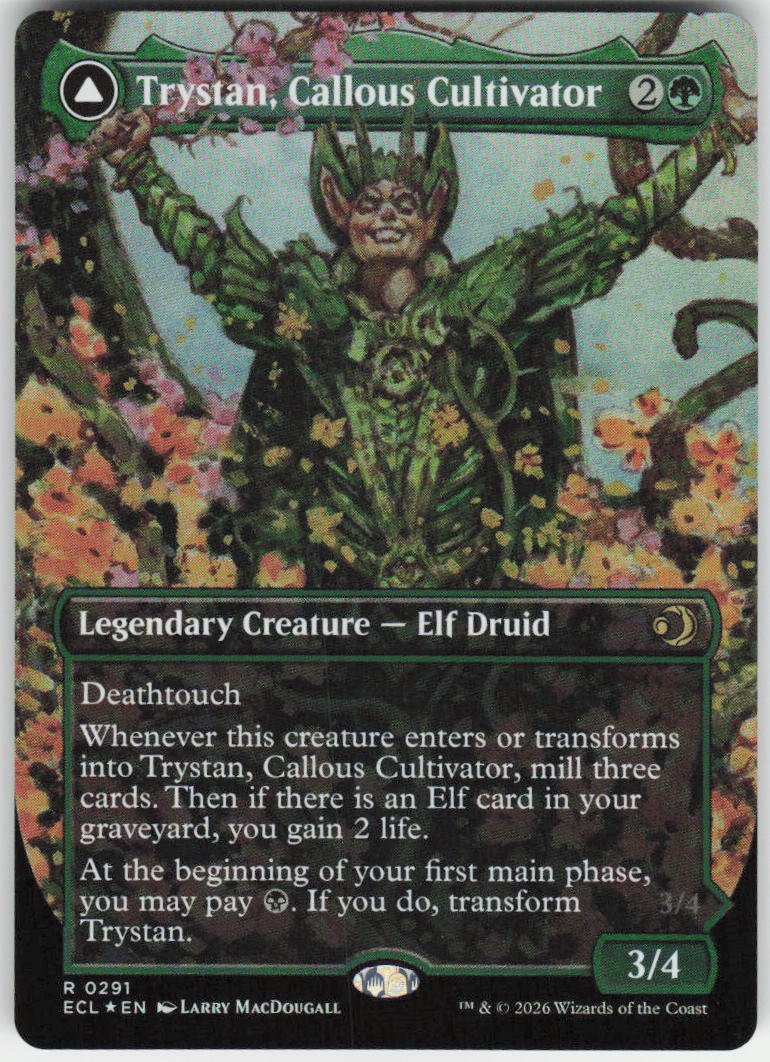 Trystan, Callous Cultivator (Borderless Foil) R Lorwyn Eclipsed 291 NM