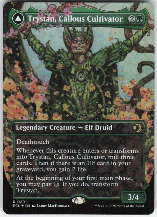 Trystan, Callous Cultivator (Borderless Foil) R Lorwyn Eclipsed 291 NM