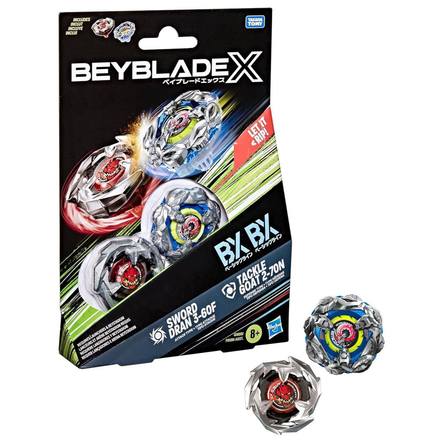 Beyblade X Sword Dran 3-60F & Tackle Goat 2-70N Dual Pack Set
