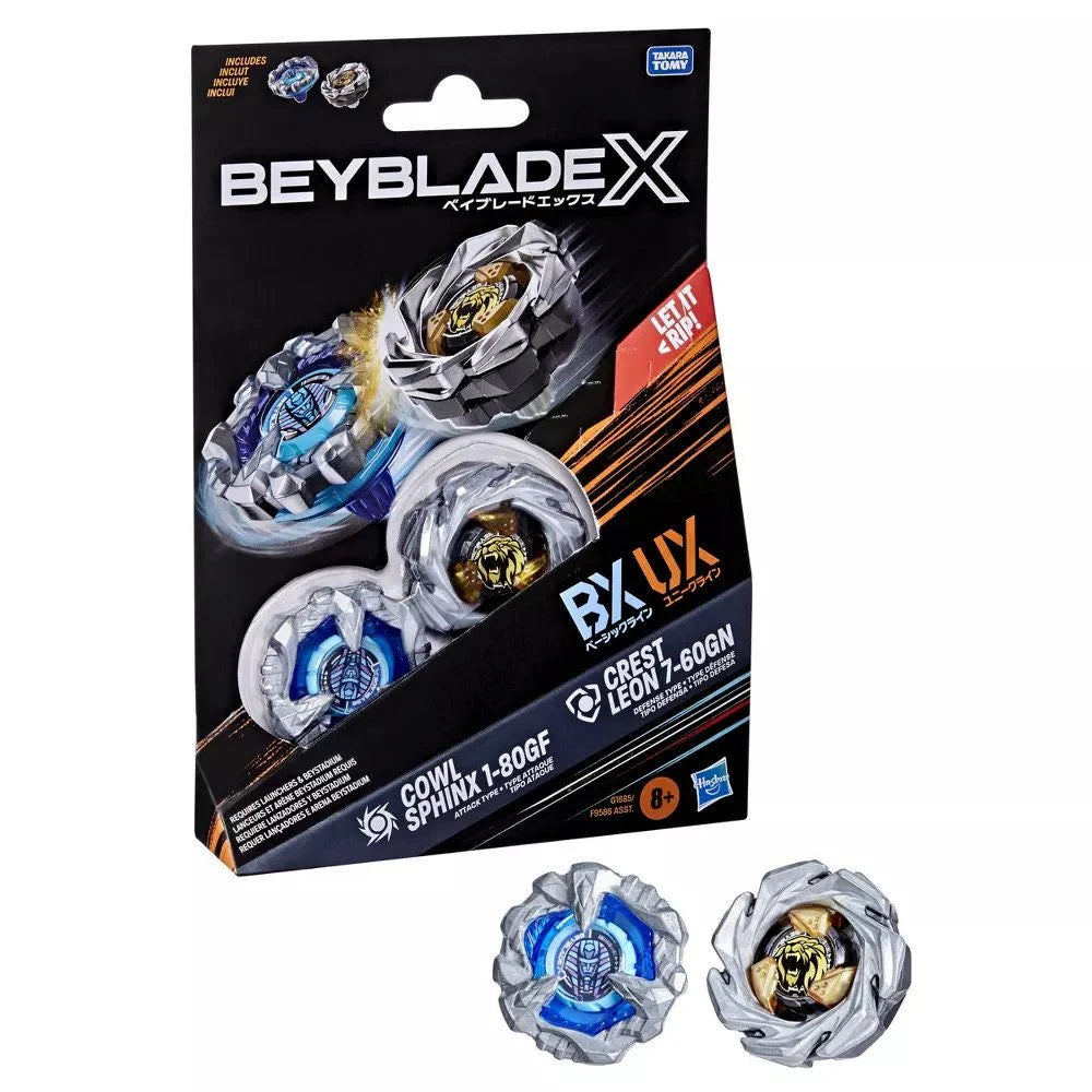 Beyblade X Cowl Sphinx 1-80GF & Crest Leon 7-60GN Dual Pack