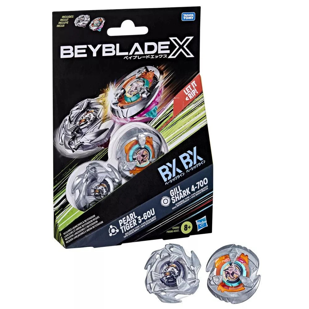Beyblade X Gill Shark 4-70O & Pearl Tiger 3-60U Dual Pack
