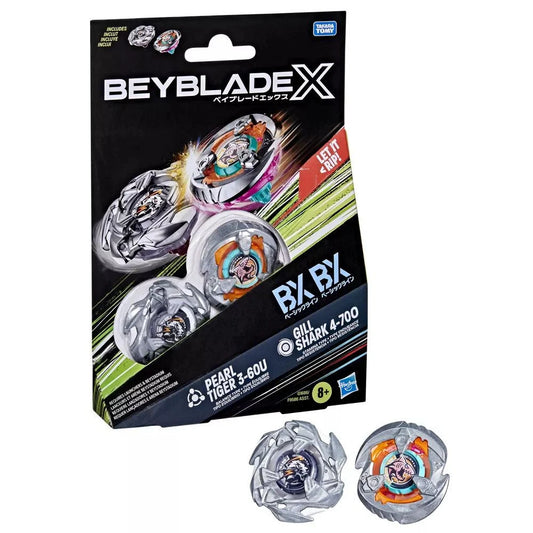 Beyblade X Gill Shark 4-70O & Pearl Tiger 3-60U Dual Pack