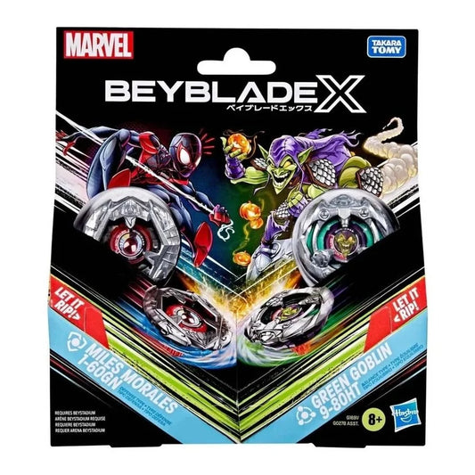 Beyblade X Marvel Miles Morales 1-60GN vs Green Goblin 9-80HT Multipack Set